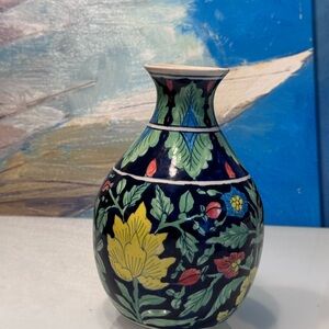Floral Patterned Ceramic Vase